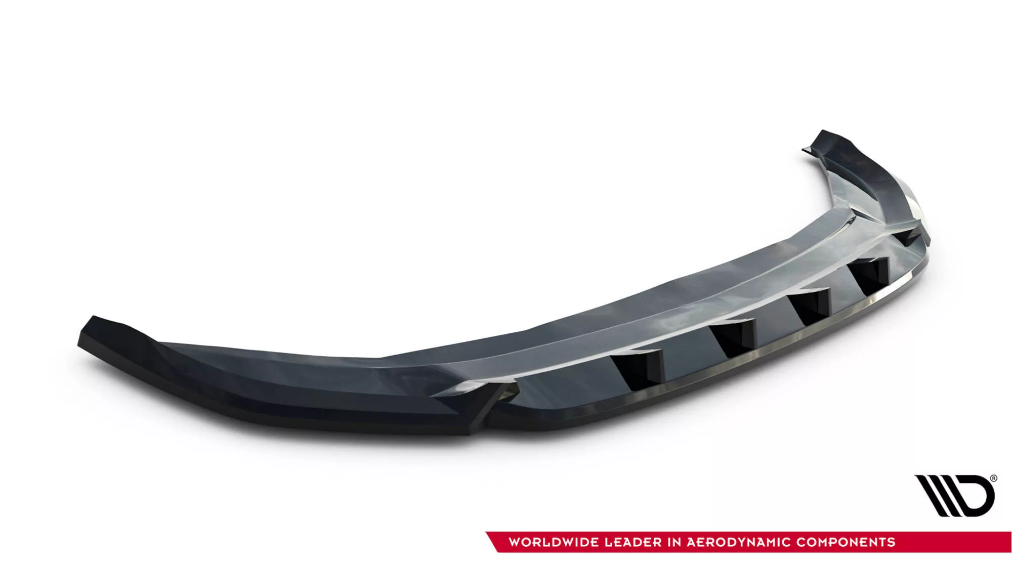 Front Ansatz Für Volkswagen T-Roc R Mk1 Schwarz Hochglanz