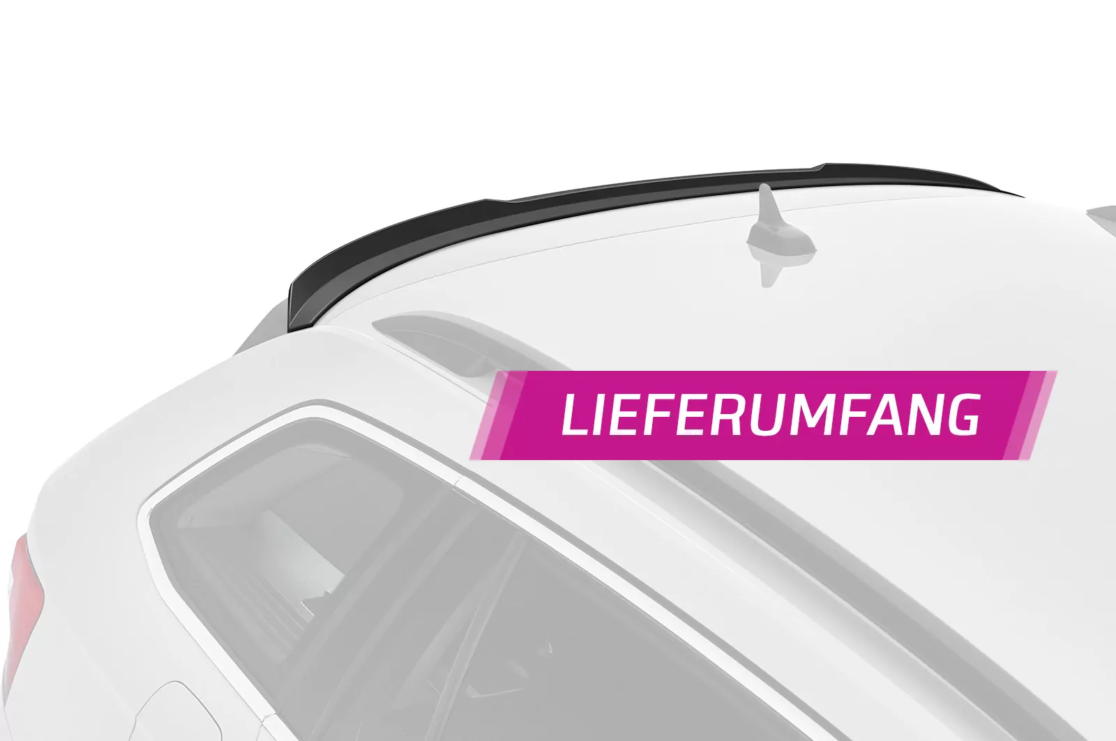 Heckflügel mit ABE für Skoda Superb III (Typ 3V) Combi HF748 Strukturiert (schwarz matt)