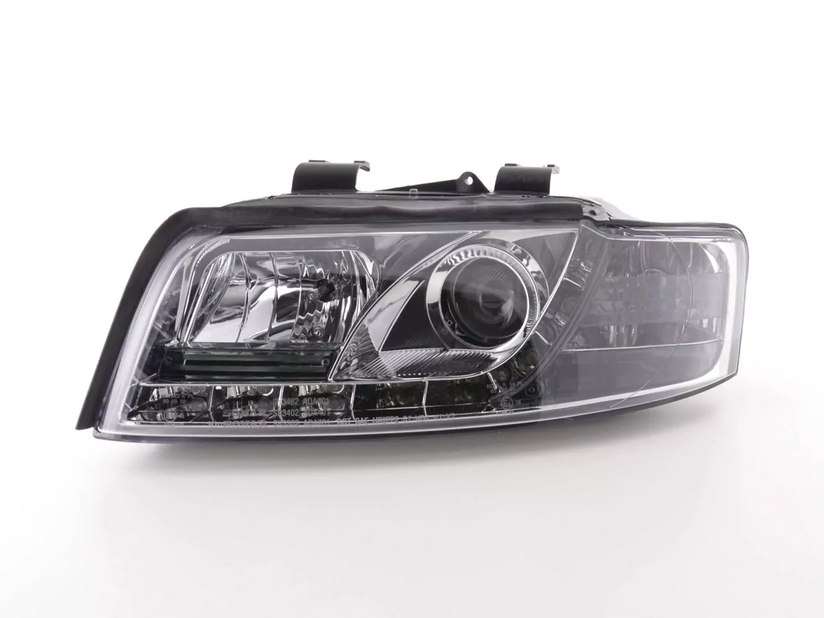 Scheinwerfer Set Daylight LED Tagfahrlicht Audi A4 Typ 8E Bj. 01-04 chrom