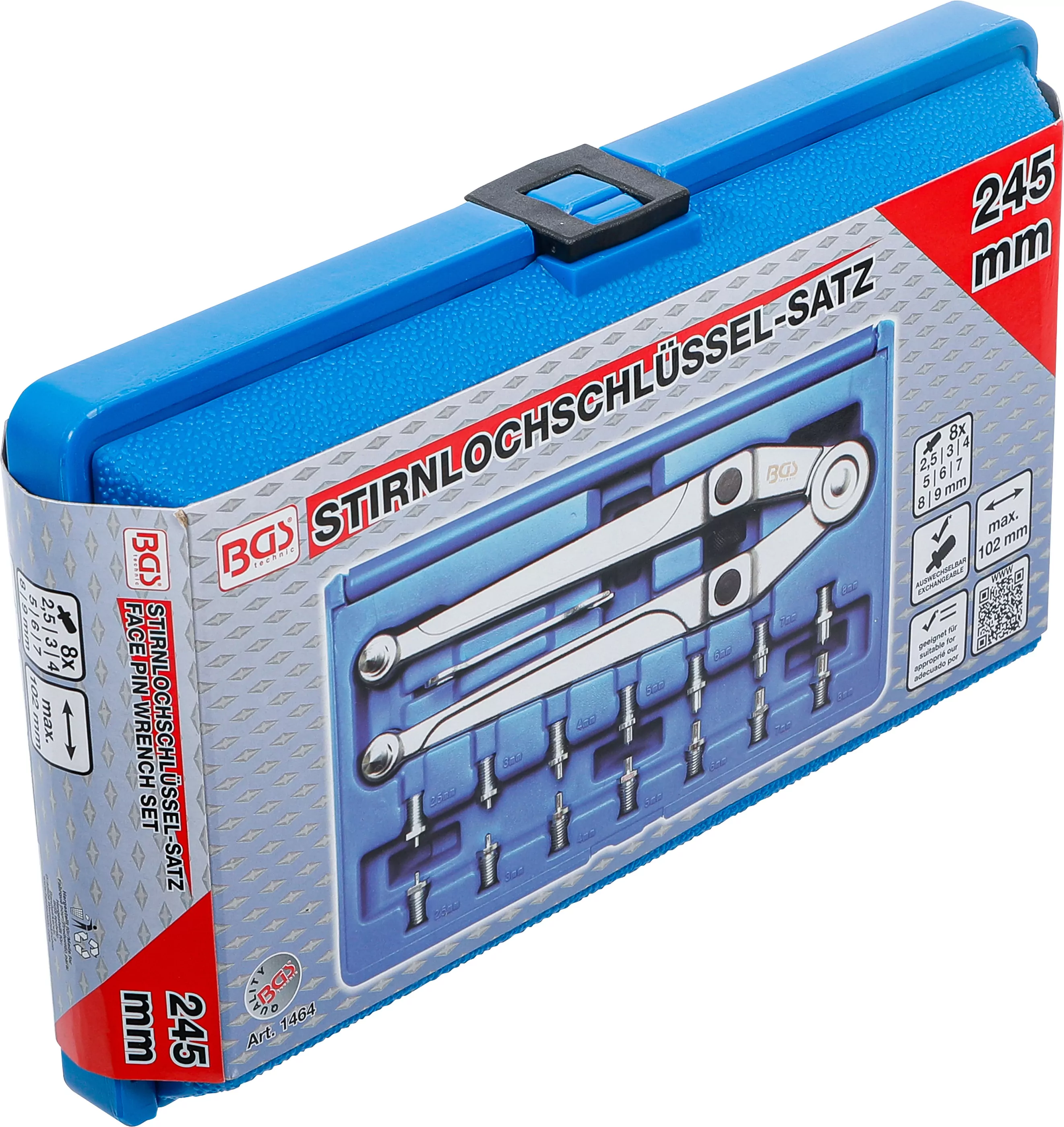 Stirnlochschlüssel-Satz | verstellbar | Ø 2,5 - 9 mm