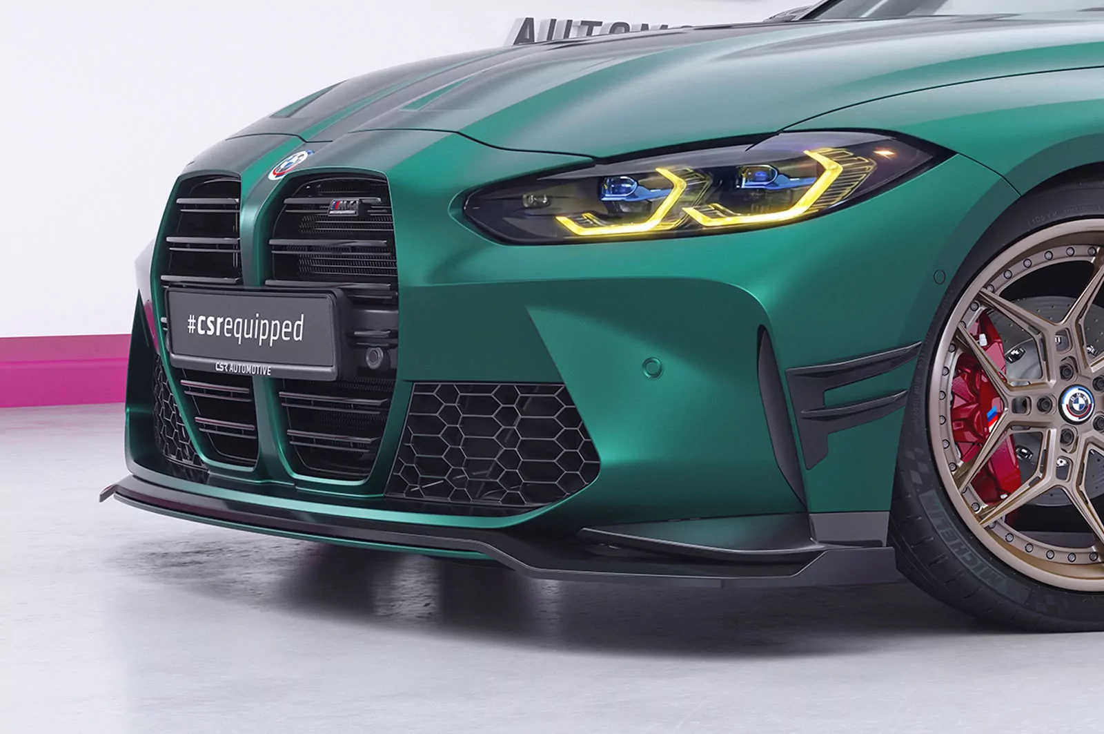 Cup-Spoilerlippe mit ABE für BMW M3 (G80/G81) / M4 (G82/G83) CSL769 Schwarz Strukturiert