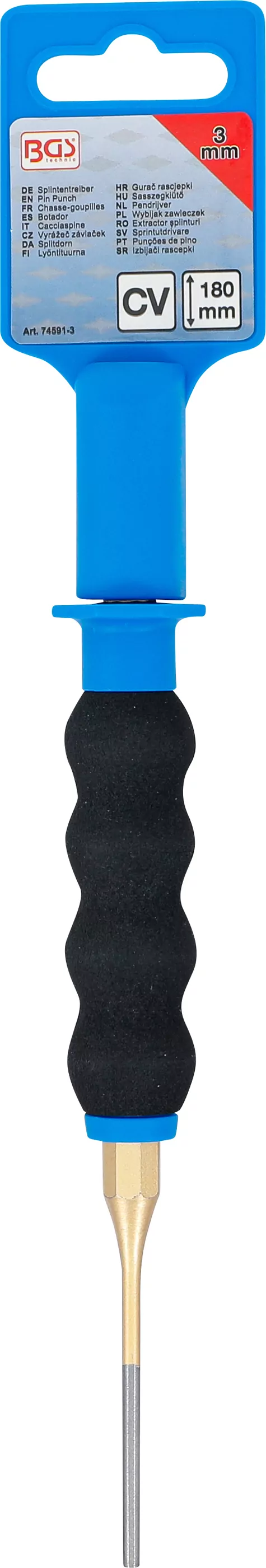 Splintentreiber | mit Handschutz | 180 mm | 3 mm