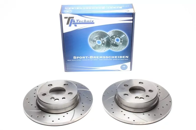TA Technix Sport Bremsscheiben Satz Hinterachse passend für Mercedes Benz S-Klasse W140