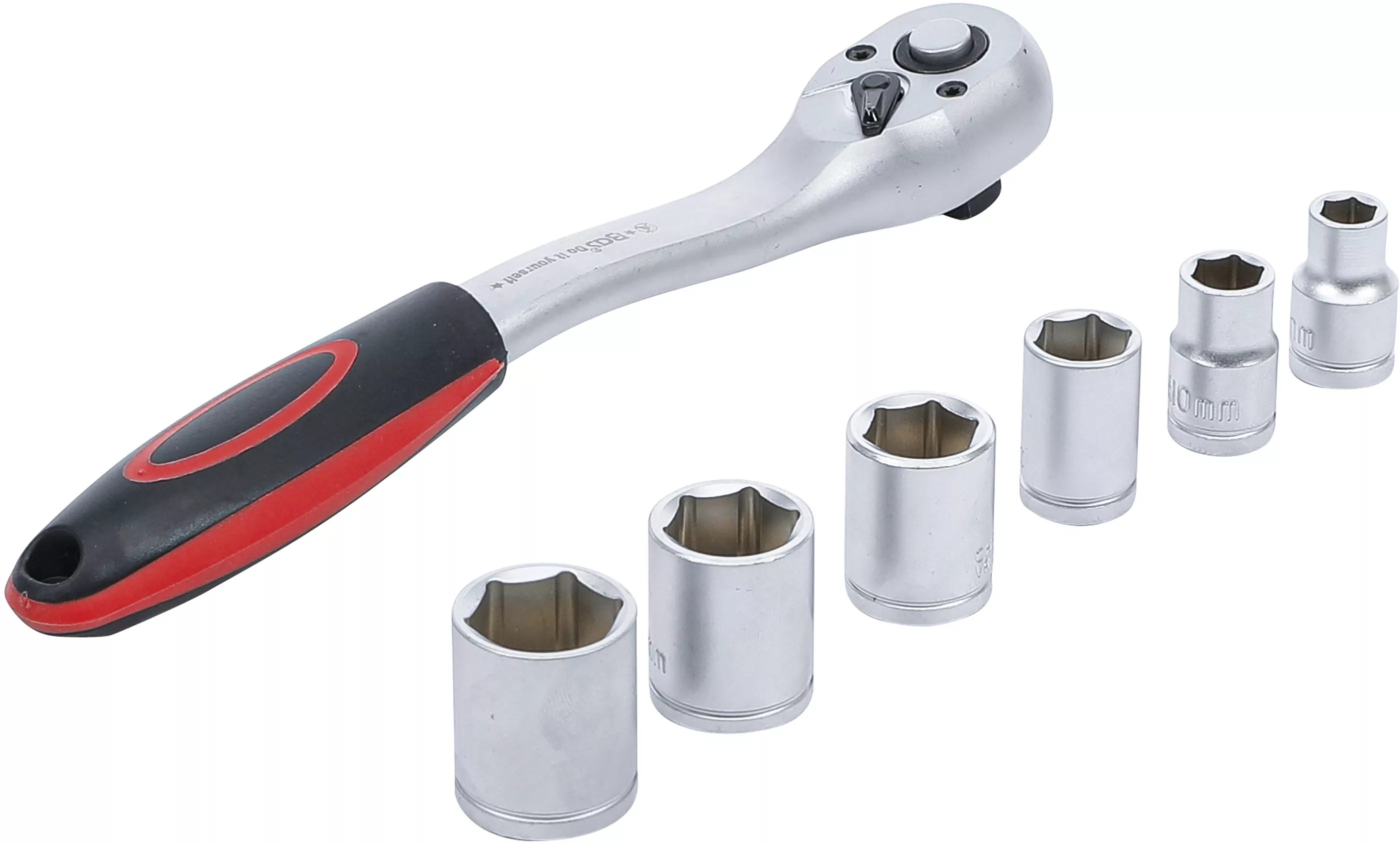 Steckschlüssel-Satz | Antrieb 10 mm (3/8") | SW 8 - 19 mm | 7-tlg.