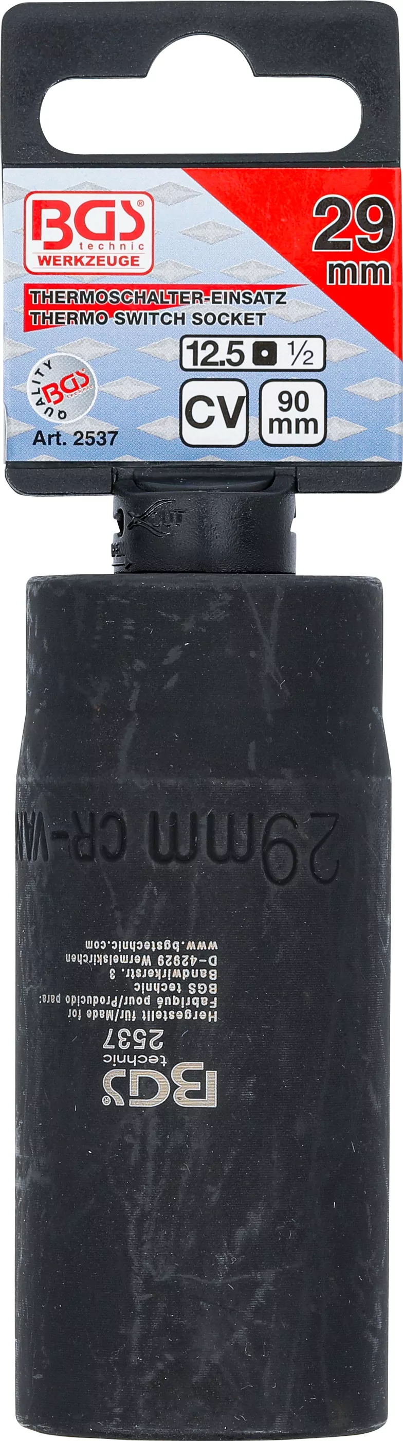 Thermoschalter-Einsatz | Antrieb 12,5 mm (1/2") | SW 29 mm