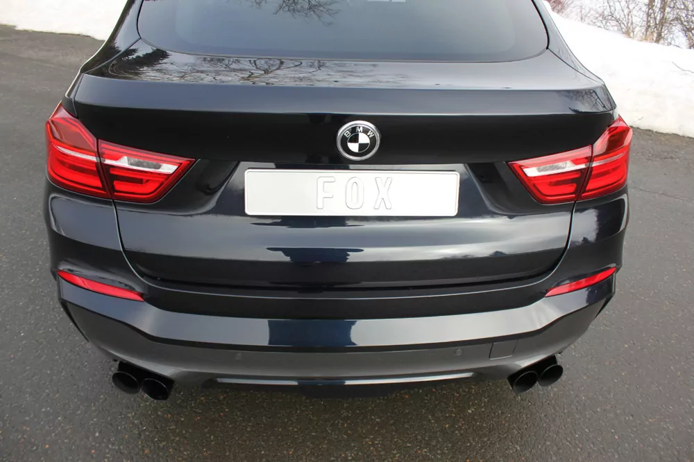 BMW X4 F26 - 35i 35d  Endschalldämpfer quer Ausgang rechts/links - 2x90 Typ 25 rechts/links Schwarz