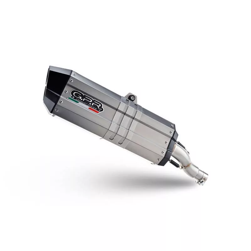 GPR Exhaust für Zontes 703 F 2025-2026, Hyper Sonic Titanium, Homologated legal slip-on exhaust including removable db killer an