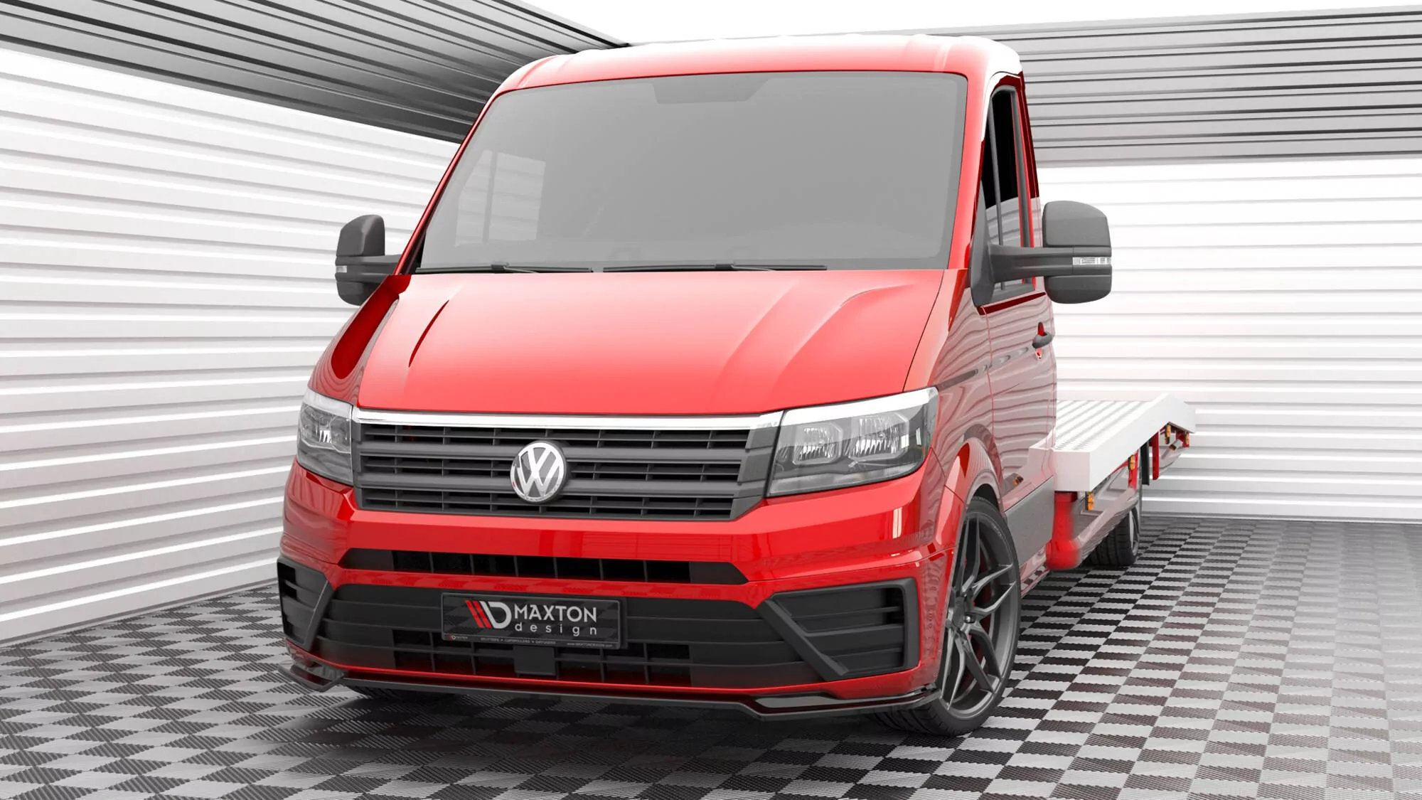 Front Ansatz V.2 Für Volkswagen Crafter Mk2 Schwarz Hochglanz