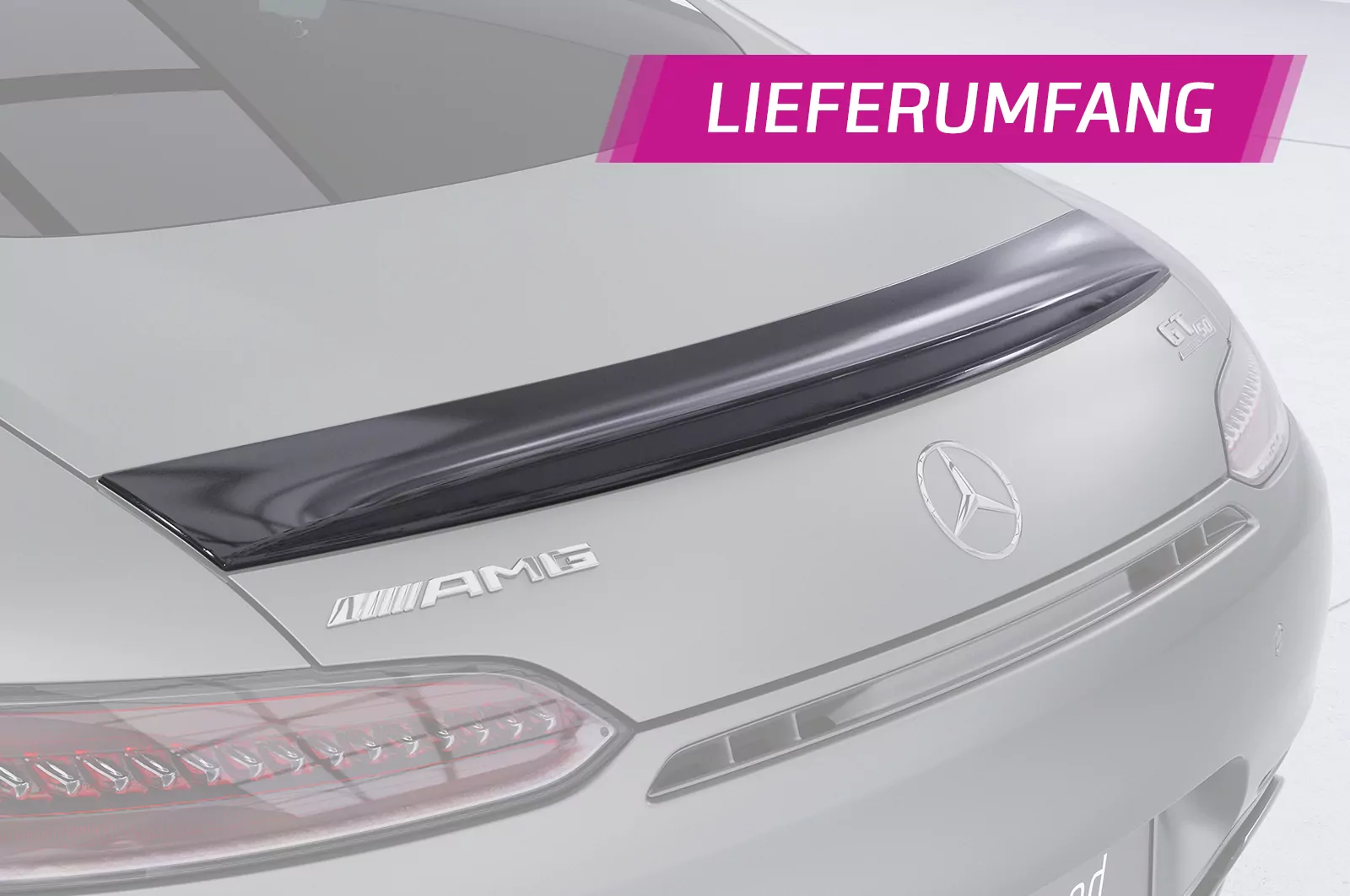 Heckflügel mit ABE für Mercedes-Benz AMG GT (190) HF159 Schwarz Strukturiert