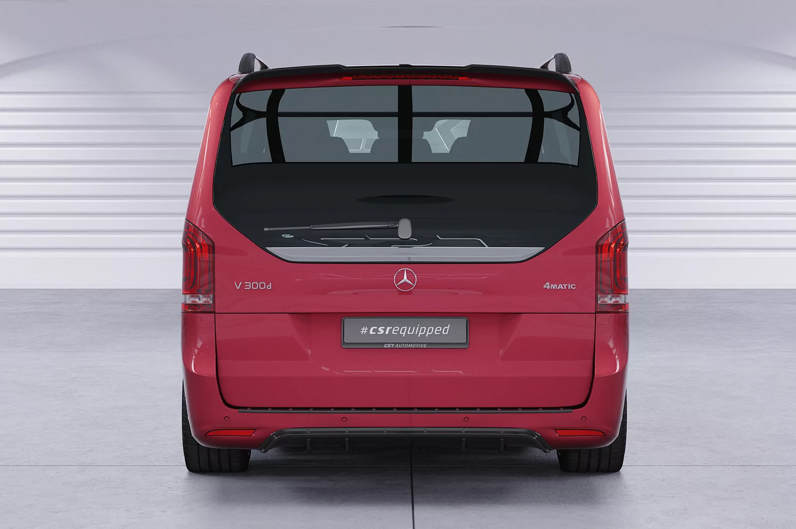 Heckansatz für Mercedes Benz V-Klasse 447 HA301 Schwarz Strukturiert