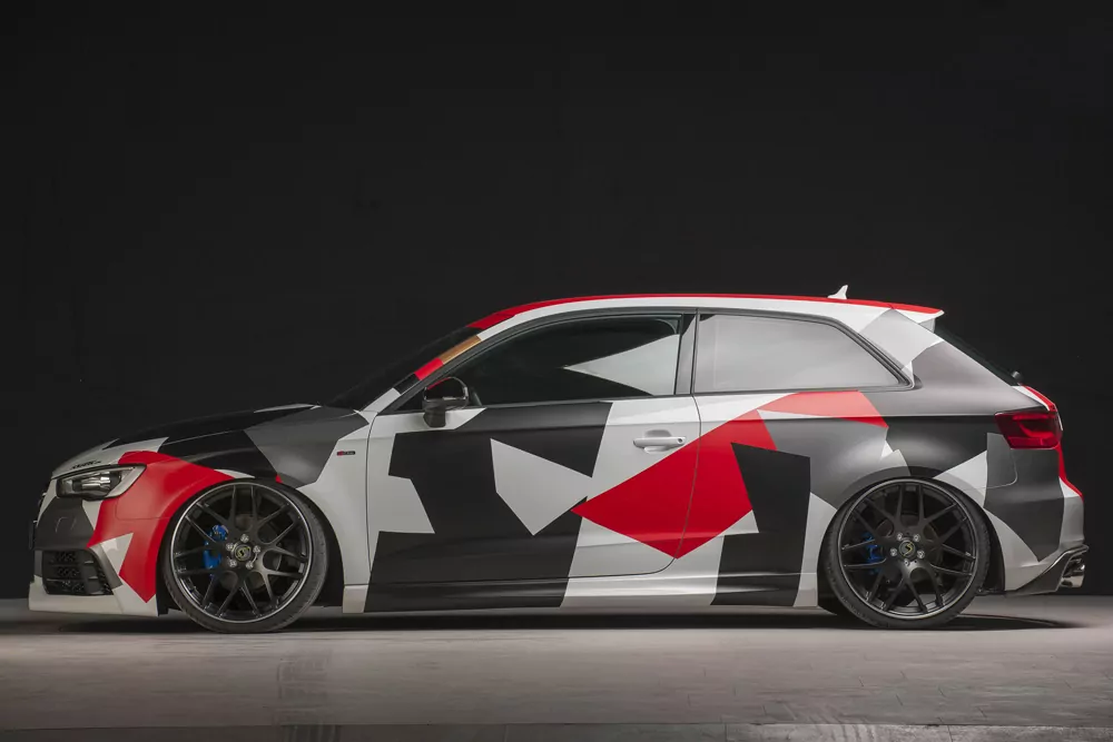 Rieger Seitenschweller für Audi A3 (8V) - 5-tür. (Sportback 8VA) 09.16- (ab Facelift) carbon optik