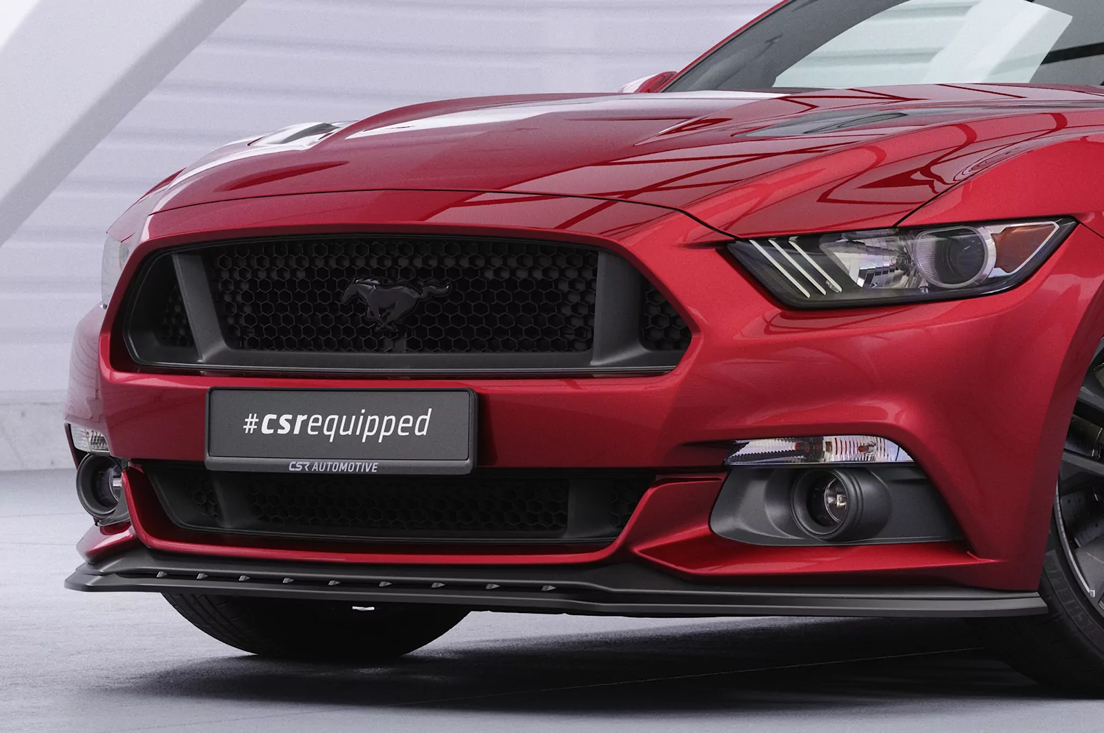 Cup-Spoilerlippe mit ABE für Ford Mustang VI CSL448 Strukturiert (schwarz matt)