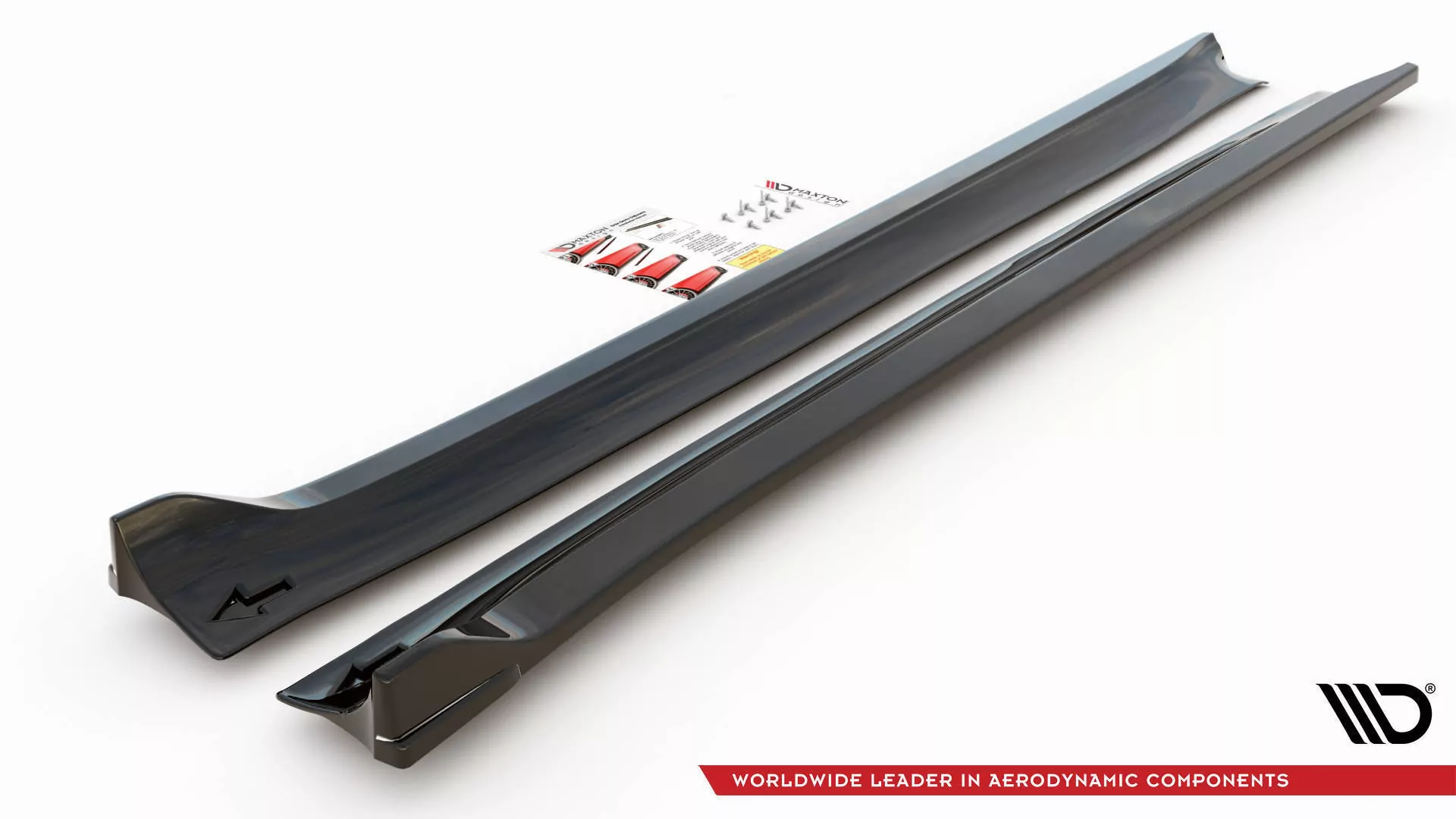 Seitenschweller Ansatz Für V.3 Für Tesla Model 3 Performance Mk1 Facelift  Schwarz Hochglanz