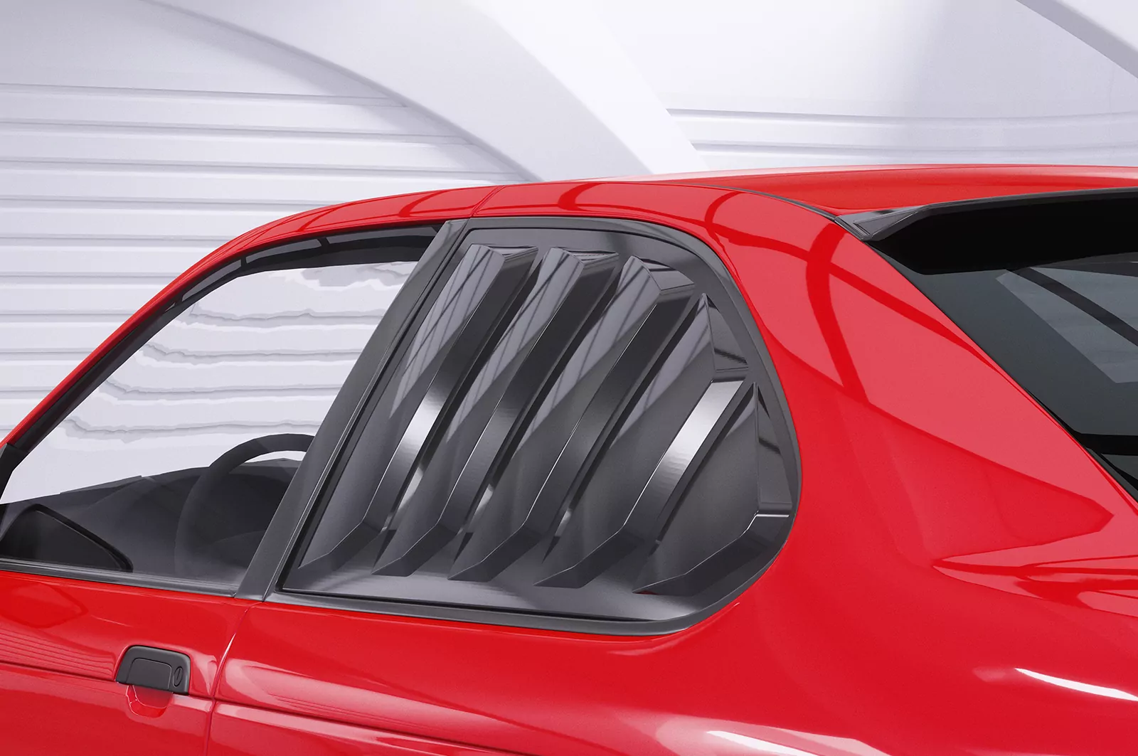 Seitenscheibenblenden für BMW 3er E36 Compact SSB020 Schwarz Strukturiert