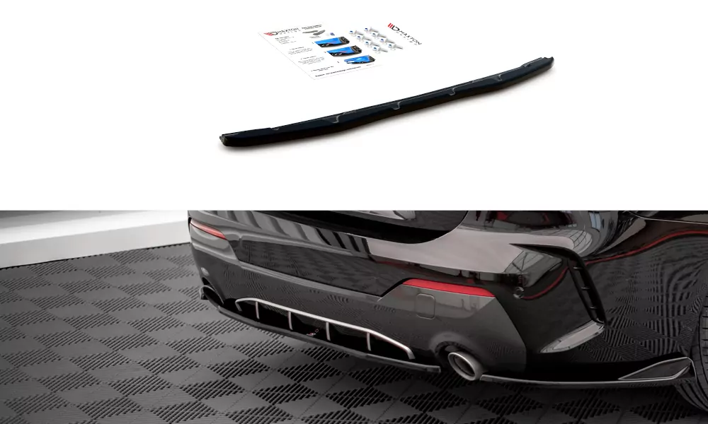 Hinten Splitter BMW 4er M-Paket G22 / G23 / G22 Facelift / G23 Facelift Schwarz Hochglanz