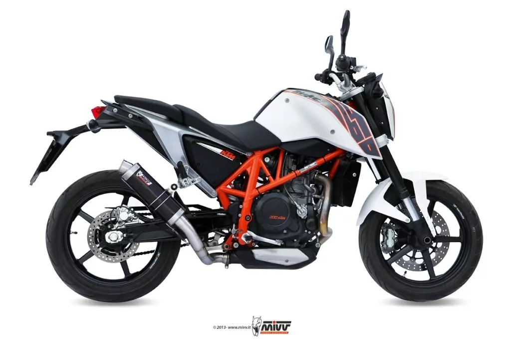 MIVV GP In Edelstahl Schwarz Für KTM 690 DUKE 12-