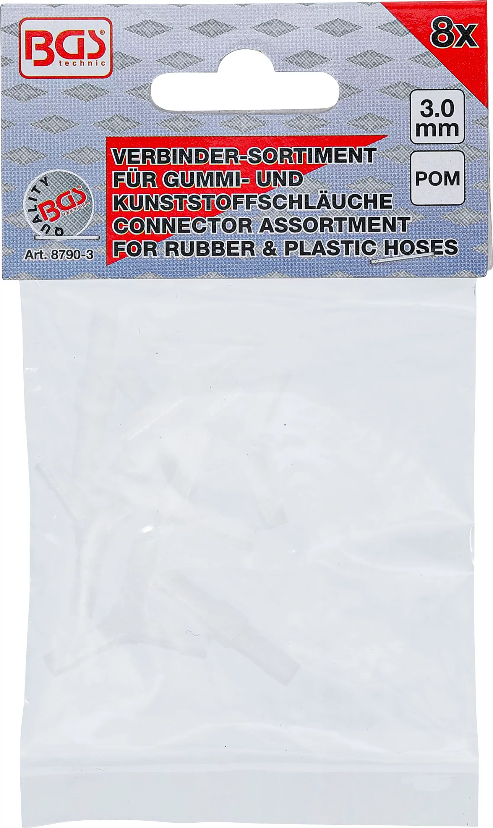 Schlauchverbinder-Sortimente | kraftstoffbeständig | 3 mm | 8 tlg.