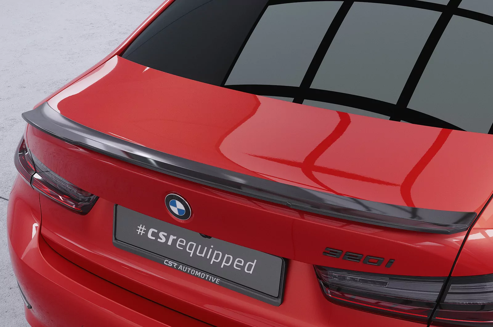 Heckflügel mit ABE für BMW 3er G20 Limousine HF730 Schwarz Strukturiert