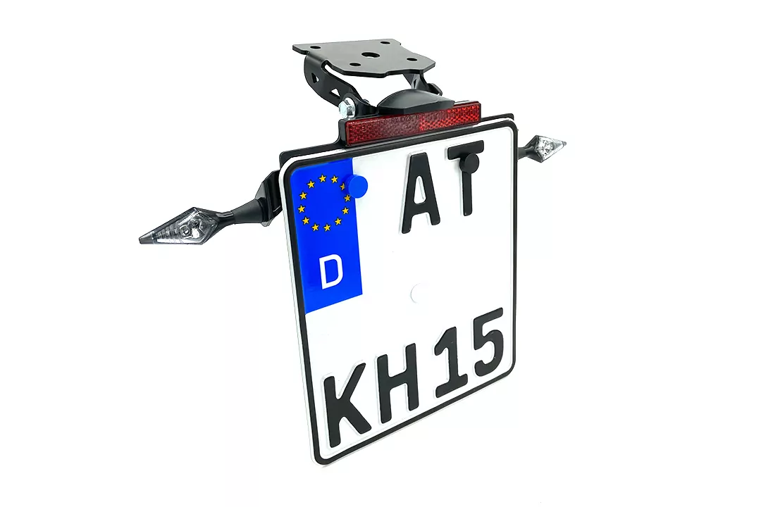 alpha Technik Kennzeichenhalter für Kawasaki Z800 Typ ZR800F ZR800C ZR800A ab Modelljahr 2013-