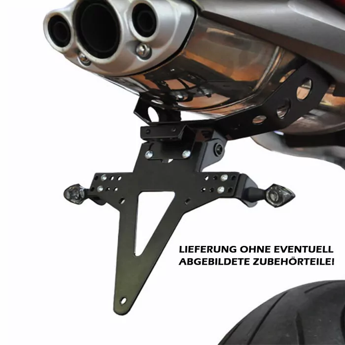 Kennzeichenhalter | TRIUMPH Daytona 675/R | 06-12 verstellbar | schwarz | inkl. Reflektorhalter
