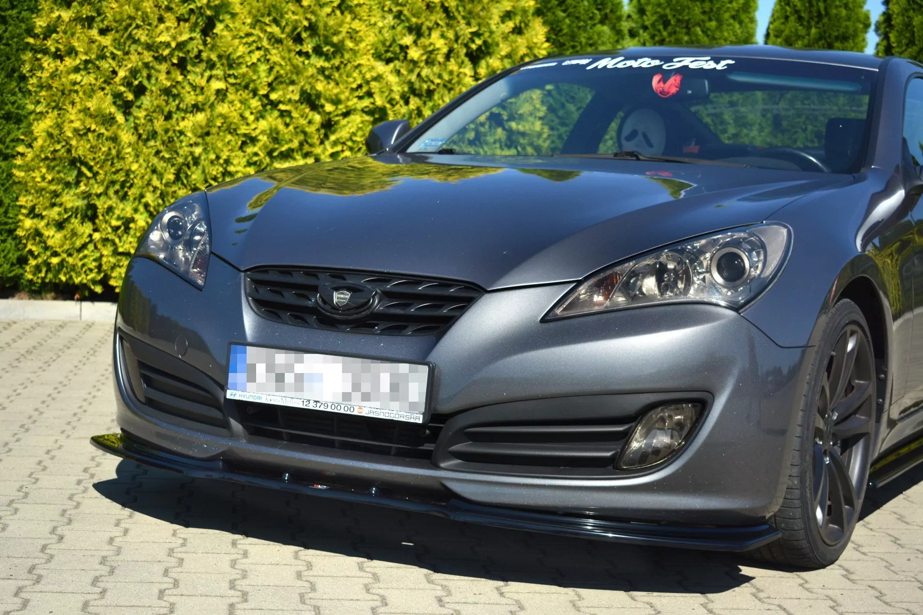Front Ansatz Passend Für Passend Für HYUNDAI GENESIS COUPÉ MK.1  Schwarz Hochglanz Schwarz Hochglanz