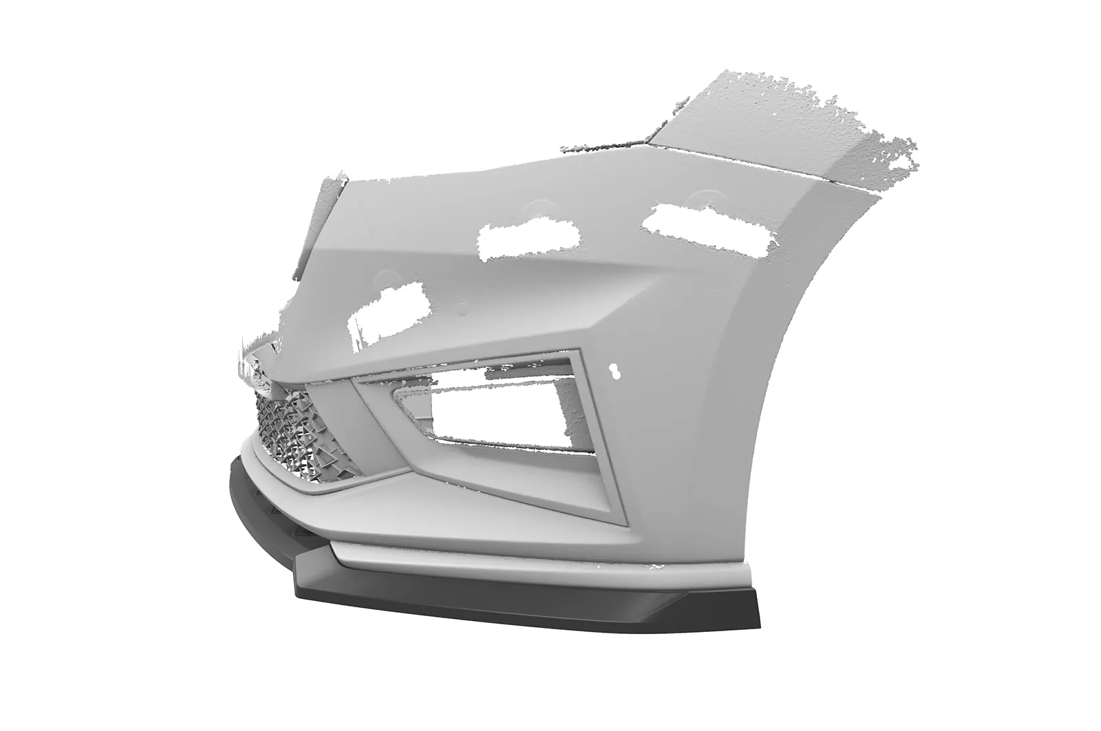 Cup-Spoilerlippe mit ABE für Skoda Fabia 4 Monte Carlo CSL829 Schwarz Strukturiert