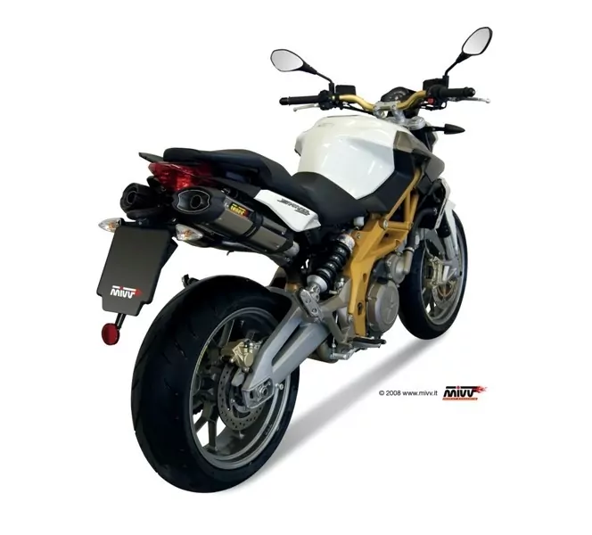 MIVV 2x SUONO In Edelstahl Für APRILIA SHIVER 750 08-