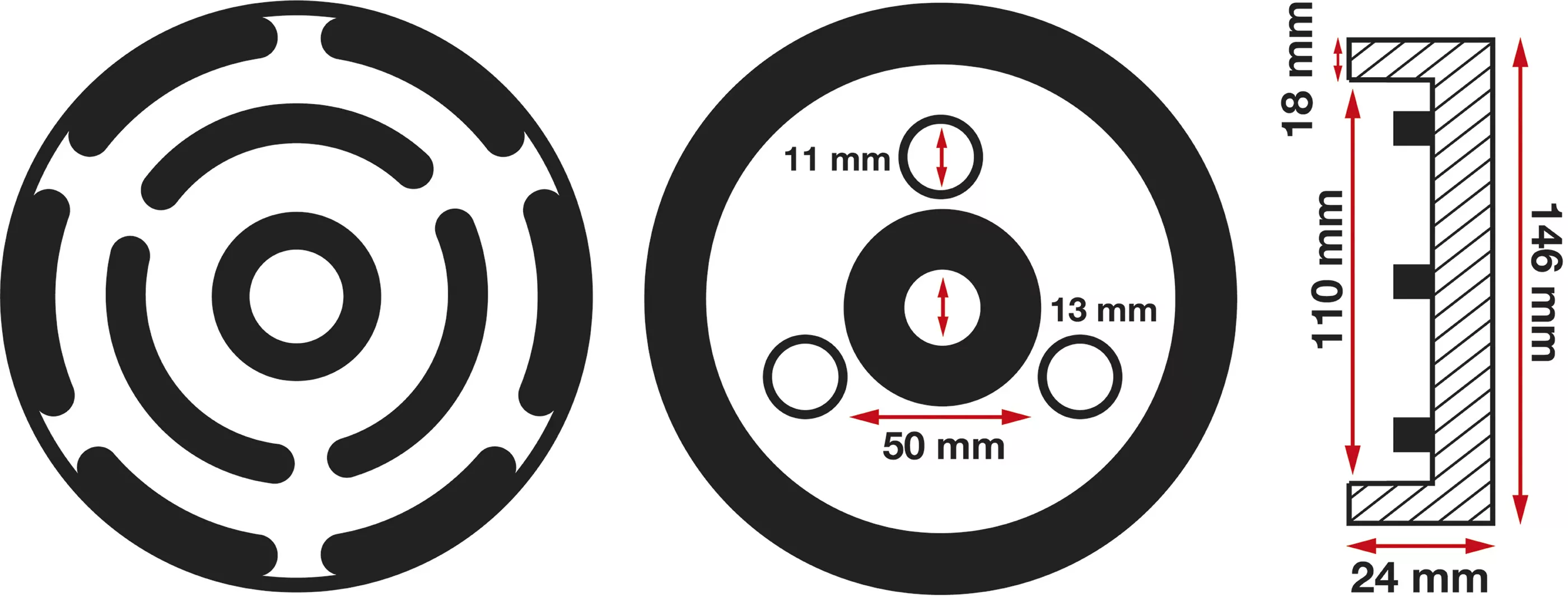 Gummiteller | für Hebebühnen | Ø 145 mm