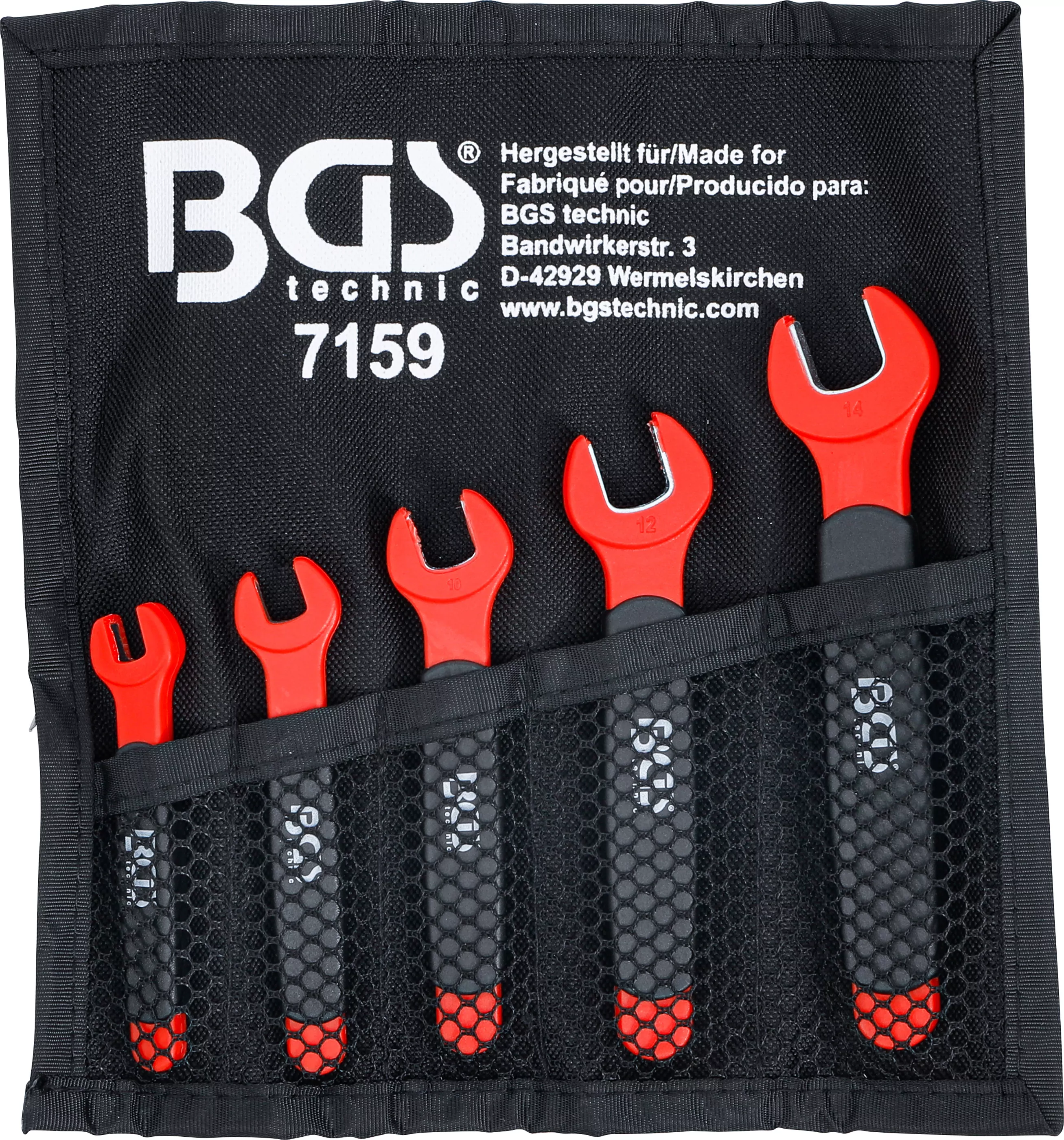 VDE-Einmaulschlüssel-Satz | SW 7 - 14 mm | 5-tlg.