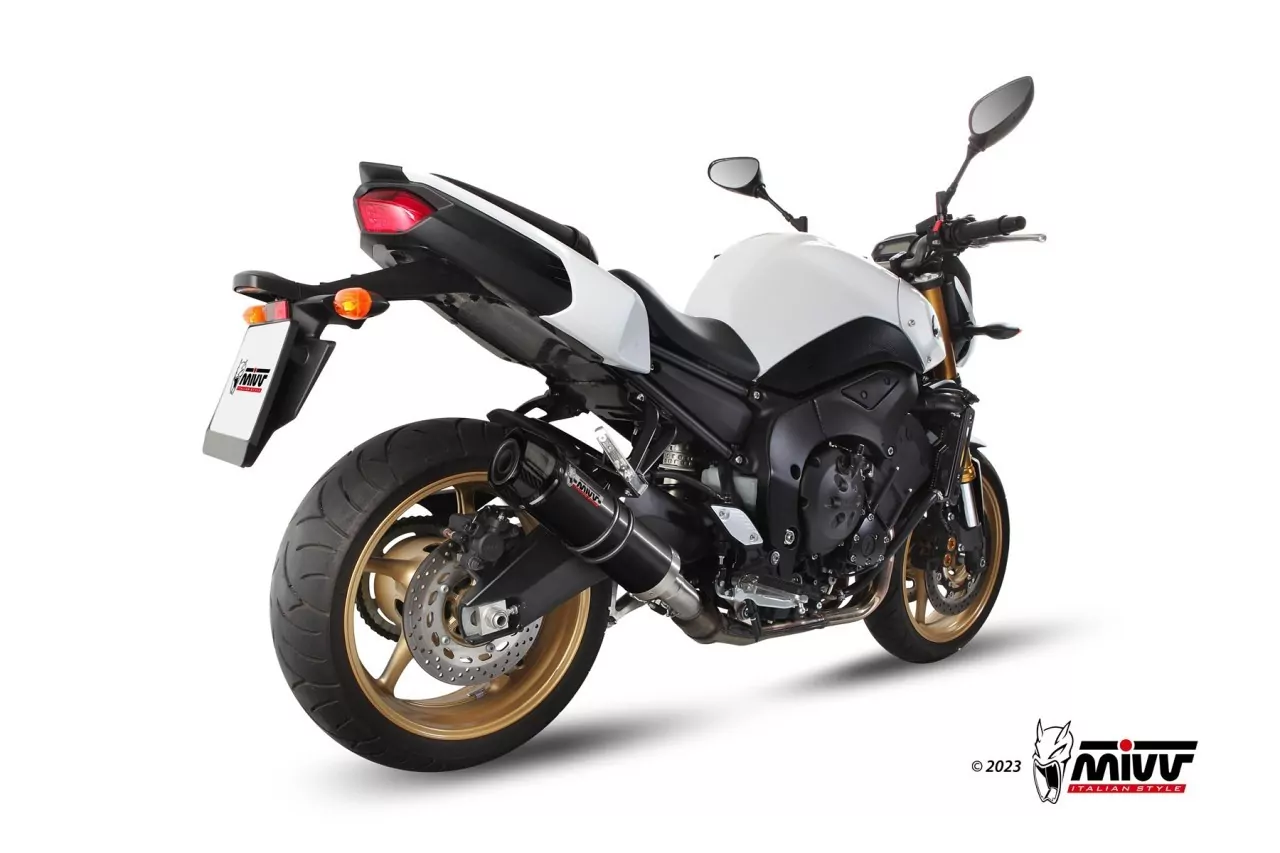 MIVV GP-C Edelstahl Schwarz Mit Carbonendkappe YAMAHA FZ8 / FAZER 8 2010 > 2016