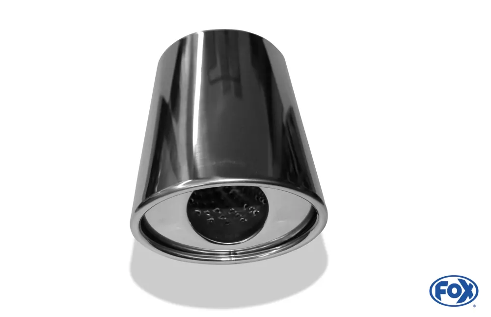 Anschweißendrohr Typ 33  140x90 mm / Länge: 300 mm - oval / eingerollt / 14° abgeschrägt / mit Absorber