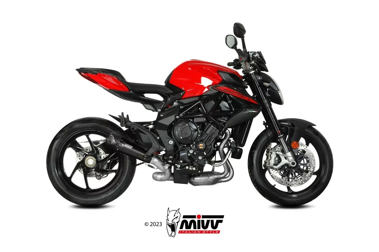 MIVV X-M5 Edelstahl Schwarz MV AGUSTA BRUTALE 800 - RR 17-23