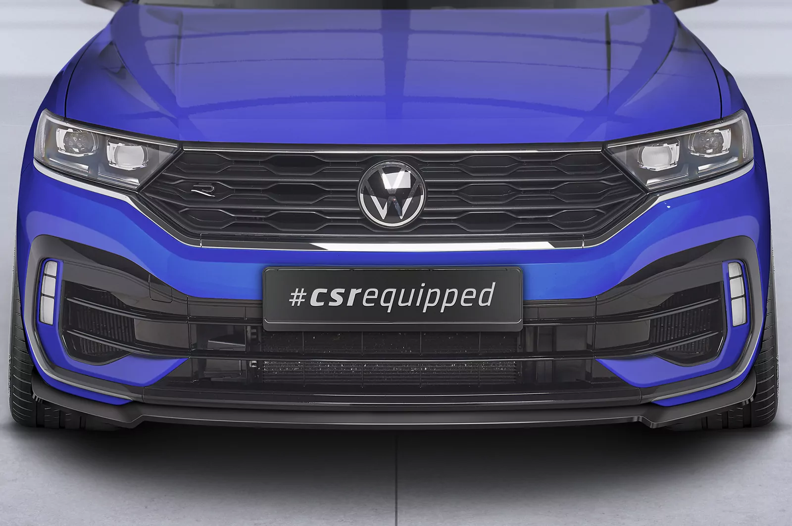 Cup-Spoilerlippe mit ABE für VW T-Roc (A1) R CSL568 Schwarz Strukturiert