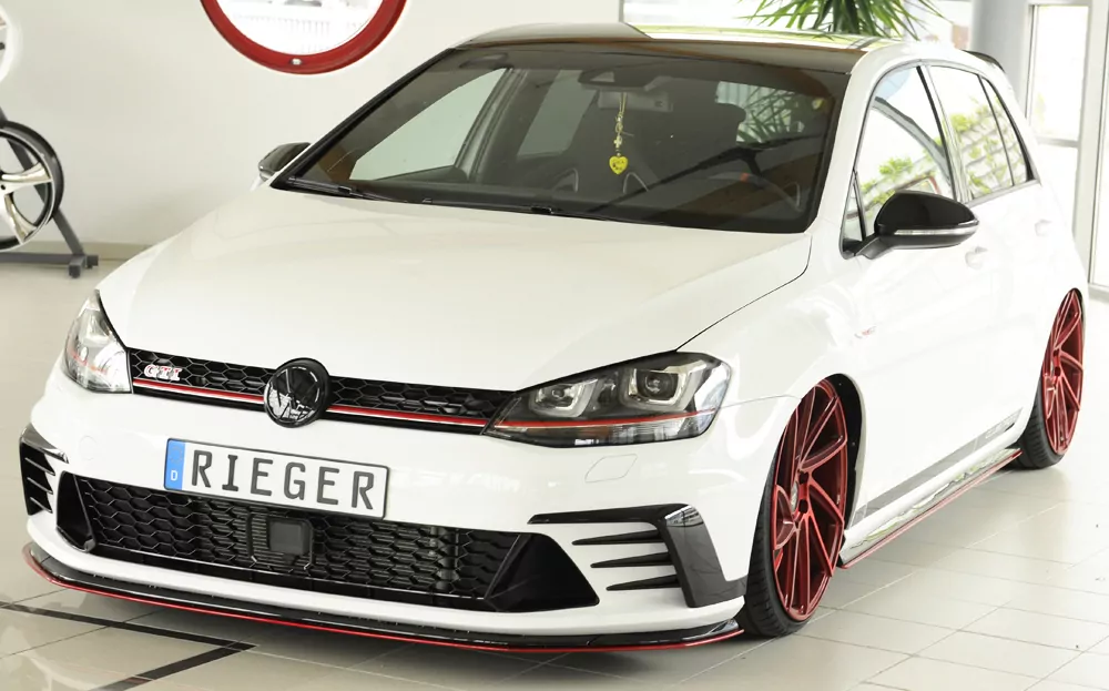 Rieger Spoilerschwert nur für GTI Clubsport für VW Golf 7 GTI Clubsport | 5-tür. 02.16- für orig. Frontschürze