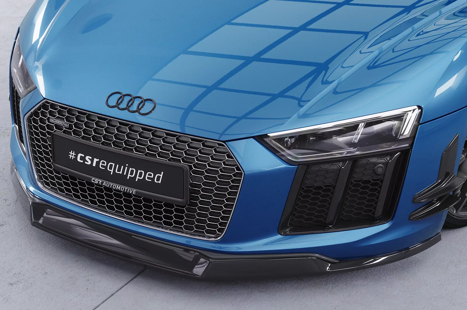 Cup-Spoilerlippe mit ABE für Audi R8 (Typ 4S) CSL451 Strukturiert (schwarz matt)