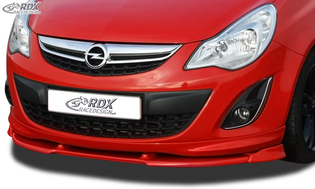 RDX Frontspoiler VARIO-X für OPEL Corsa D Facelift OPC-Line 2010+ (Passend an Fahrzeuge mit OPC-Line Frontspoileransatz) Frontlippe Front Ansatz Vorne Spoilerlippe