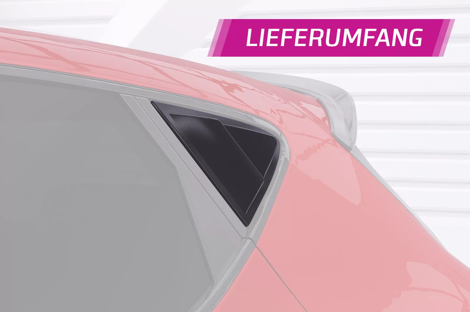 Seitenscheibenblenden für Seat / Cupra Leon 4 (Typ KL) Schrägheck SSB029 Schwarz Strukturiert