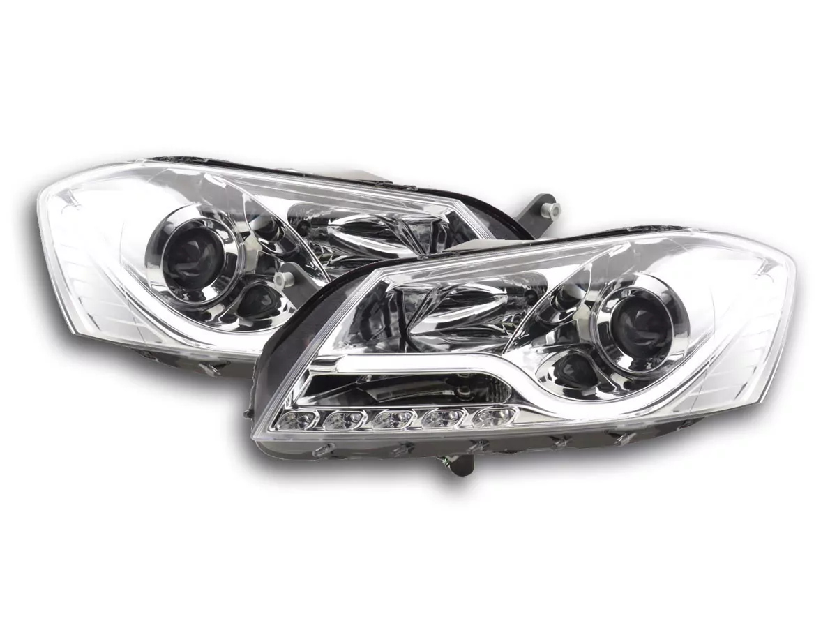Scheinwerfer Set Daylight LED TFL-Optik VW Passat B7 3C Bj. 10- chrom