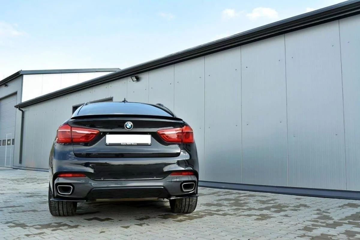 Heck Ansatz Flaps Diffusor Passend Für Diffusor Passend Für BMW X6 F16 M Paket Schwarz Hochglanz Schwarz Hochglanz