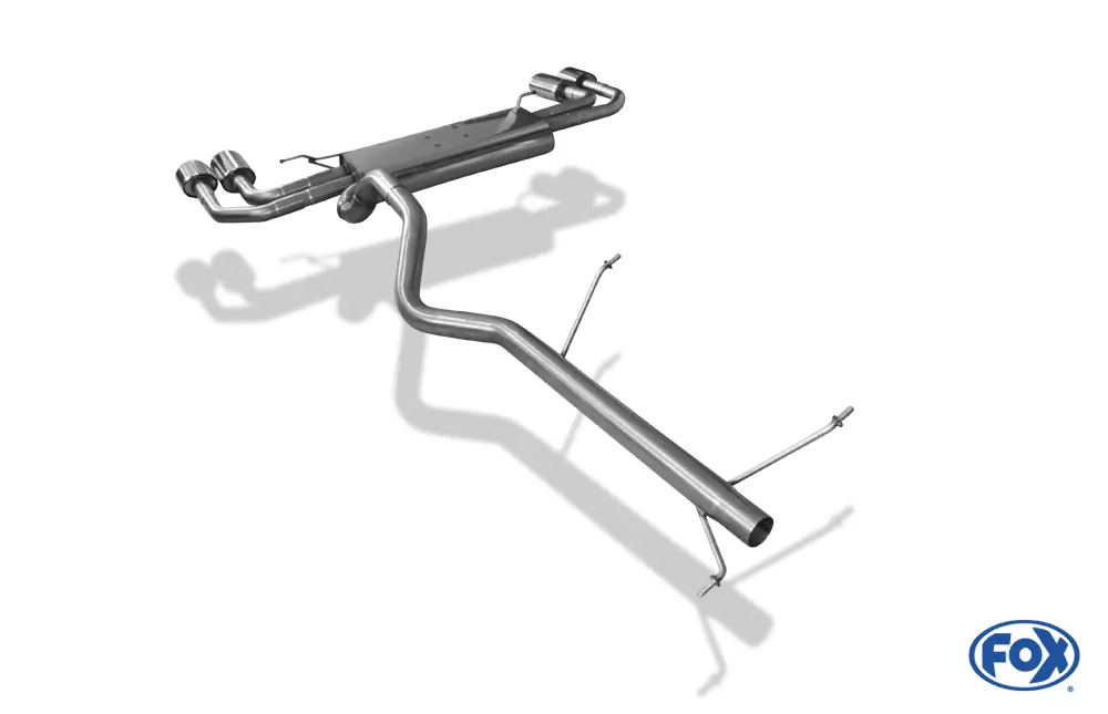 Mercedes Vito/ Viano - W639 Kompact  Endschalldämpfer quer Ausgang rechts/links inkl. Verbindungsrohr - 2x115x85 Typ 32 rechts/links