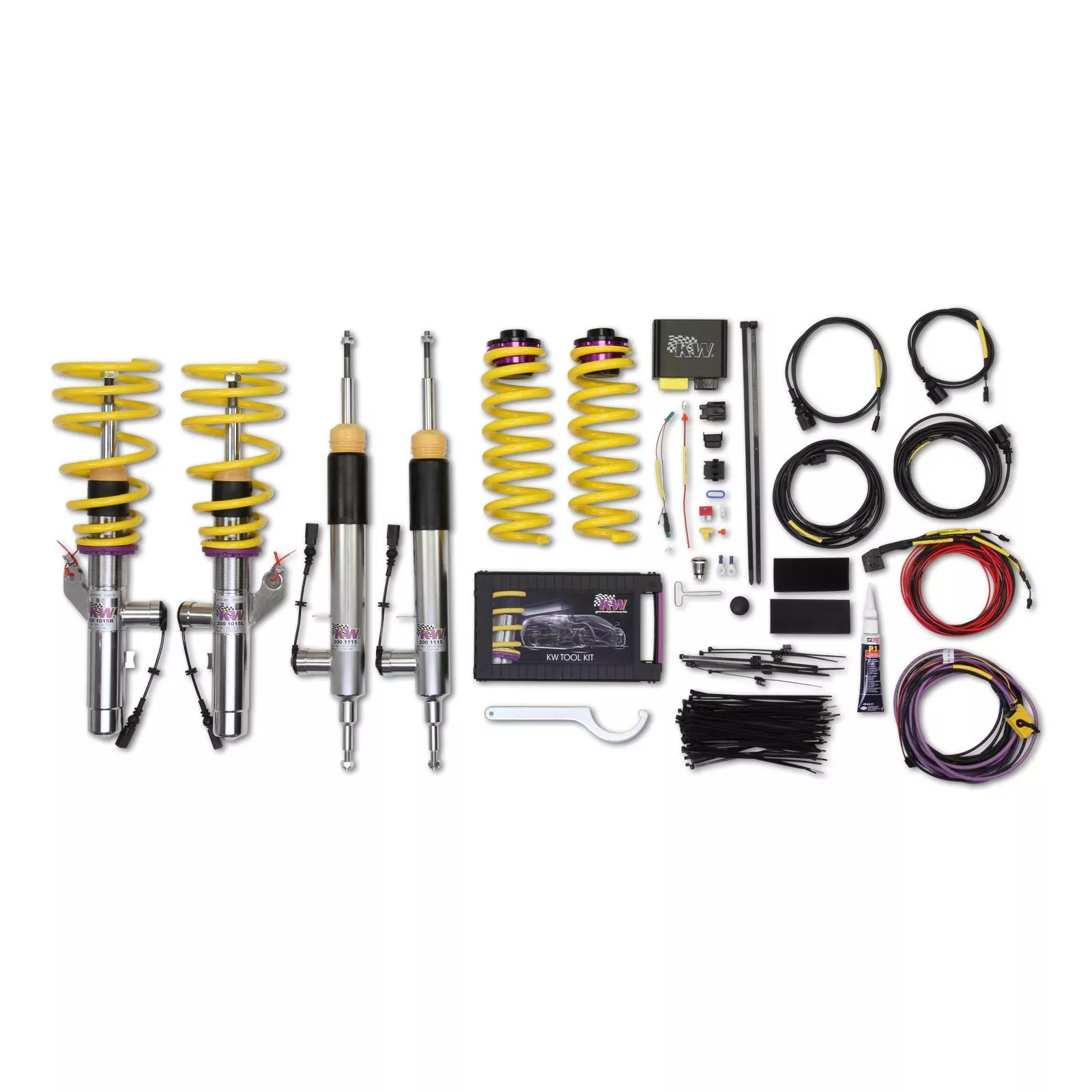 KW DDC - ECU Gewindefahrwerk inox BMW 1er (E87) 187, 1K4 02/2003-01/2013