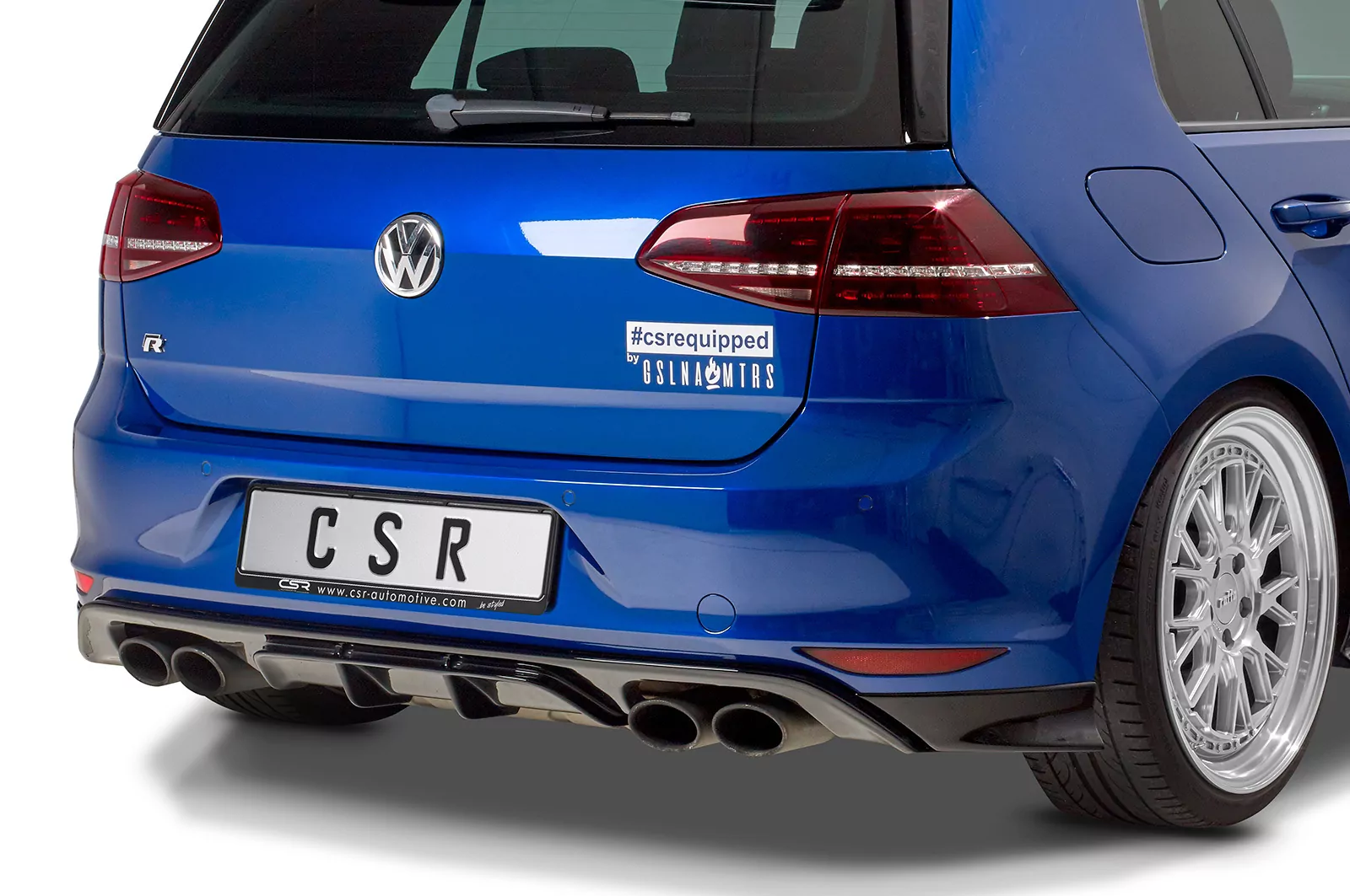 Heckansatz für VW Golf 7 R / R-Line HA253 Strukturiert (schwarz matt)