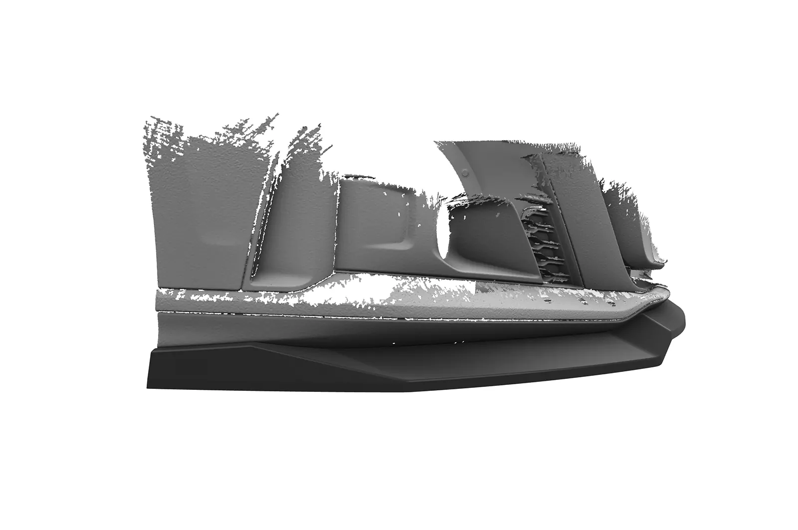 Cup-Spoilerlippe mit ABE für Audi A8 D5 S-Line CSL656 Schwarz Strukturiert