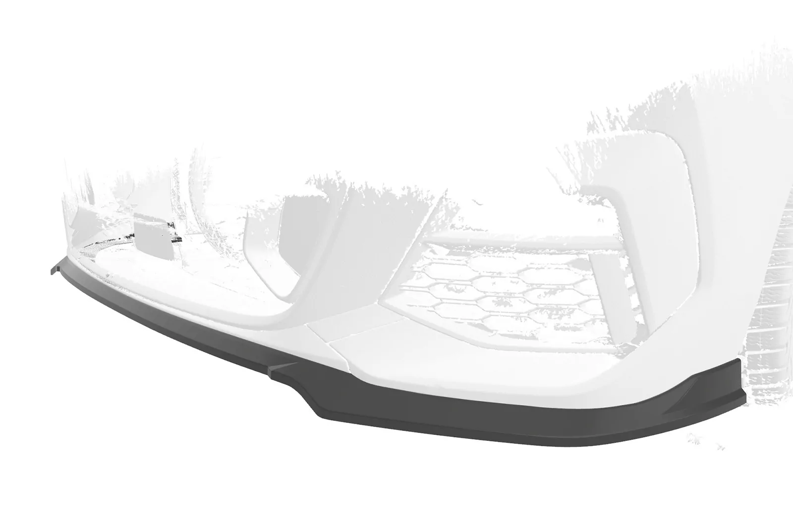 Cup-Spoilerlippe mit ABE für BMW 2er (F44) M-Sport / M2 CSL593 Schwarz Strukturiert