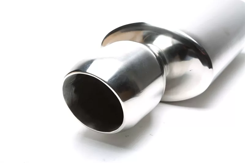 TA Technix Edelstahl Sportendschalldämpfer universal 115mm rund / angeschrägt / nach innen gezogen