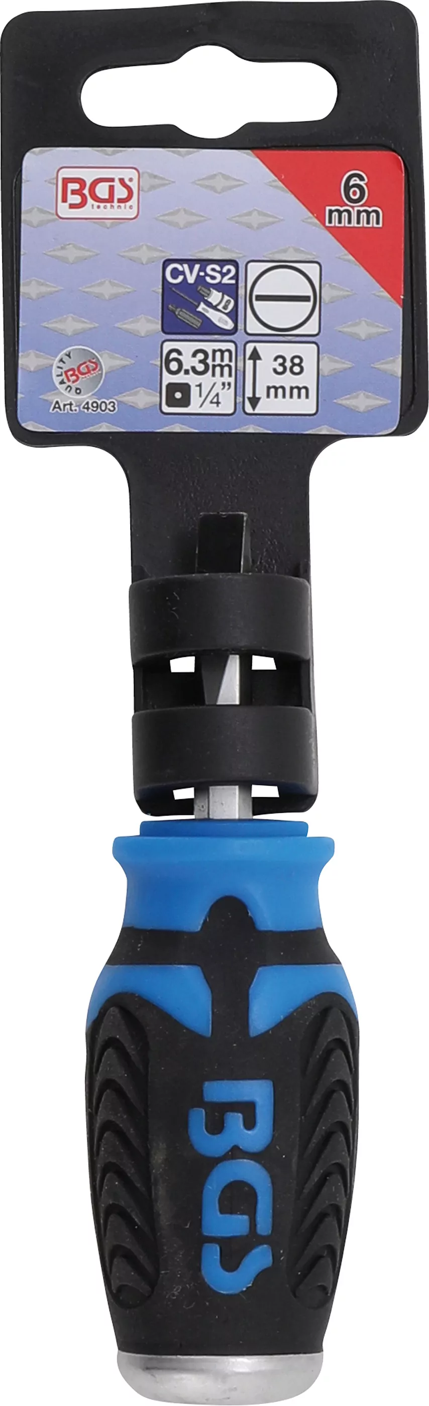 Schraubendreher | Schlitz 6 mm | Klingenlänge 38 mm