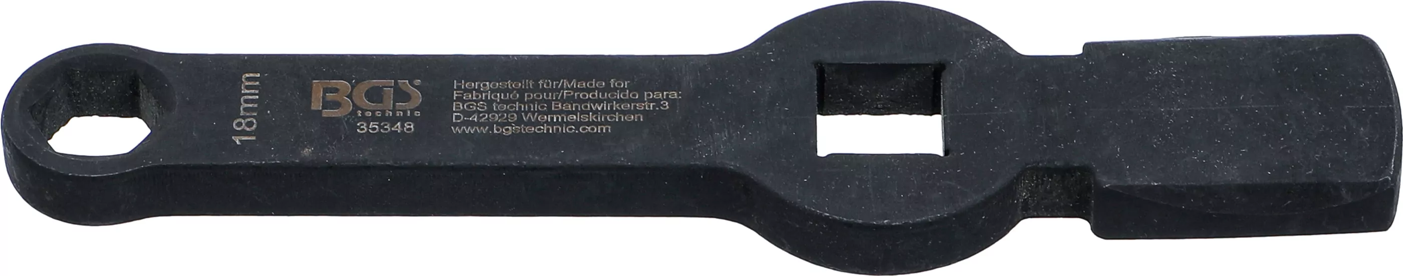 Schlag-Ringschlüssel | Sechskant | mit 2 Schlagflächen | SW 18 mm