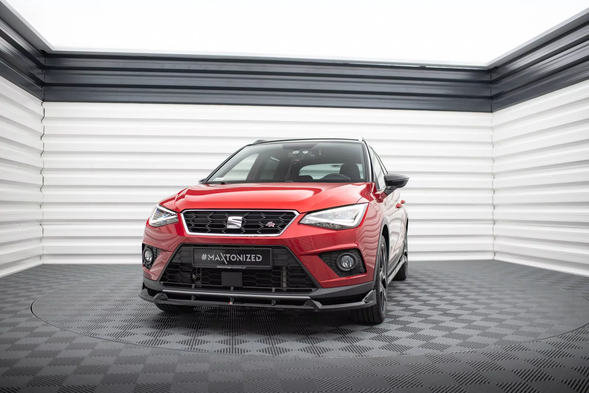 Front Ansatz Für Seat Arona FR Mk1 Schwarz Hochglanz