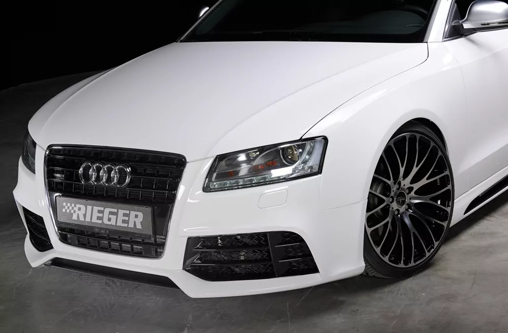 Rieger Spoilerstoßstange für Audi A5 S5 (B8/B81) - Cabrio 06.07-07.11 (bis Facelift) carbon optik
