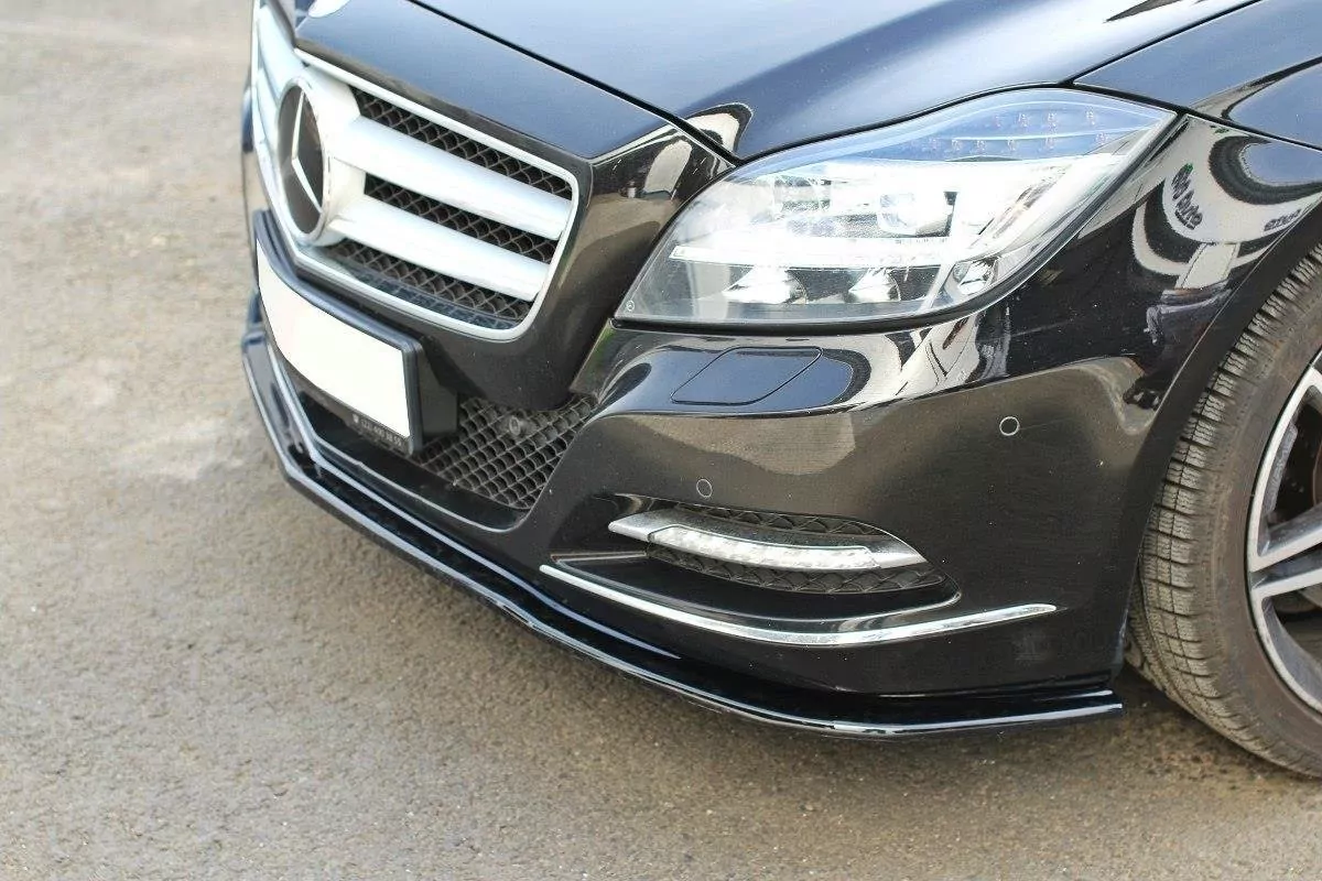Front Ansatz Passend Für V.1 Passend Für Mercedes CLS C218 Schwarz Hochglanz Schwarz Hochglanz
